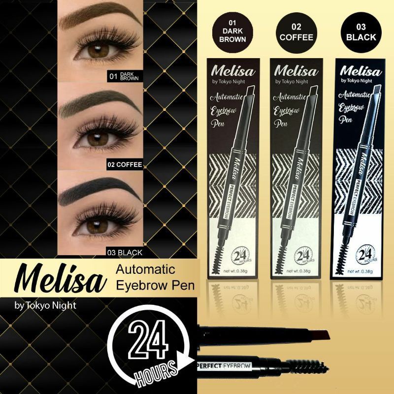 Melisa Automatic Perfect Eyebrow Pen | Pensil Alis 2 In 1