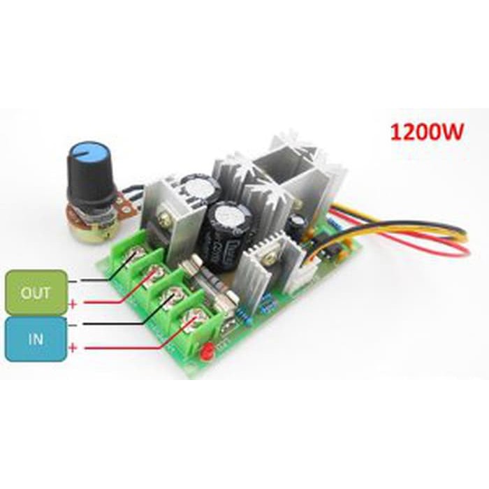 Speed controller/ dimmer 20A DC 10V - 60V