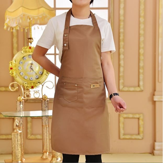 Apron Celemek cotton Barista Masak Kitchen Chef Barbershop waterproof