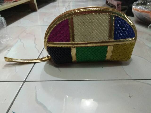 TERMURAH! TERLARIS! BEST SELLER! DOMPET KOIN BERANAK BAHAN ROTAN- DOMPET TANGAN KOSMETIK UNIK CANTIK