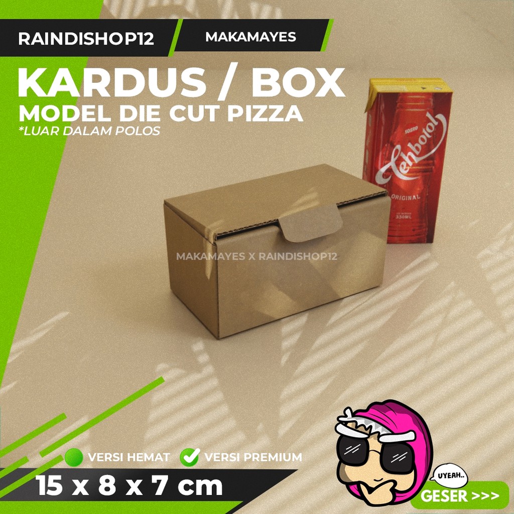 

(MIN 10 PCS) BOX 15 X 8 X 7 CM KARDUS DIE CUT PIZZA KEMASAN PACKAGING KADO