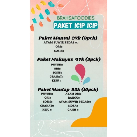 

PAKET ICIP ICIP MANTUL/BELI BANYAK LEBIH MURAH!