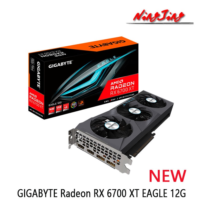 preorder gigabyte radeon rx 6700 xt eagle 12g new  12gb gddr6 192 bit  16000 mhz 7nm 6700xt