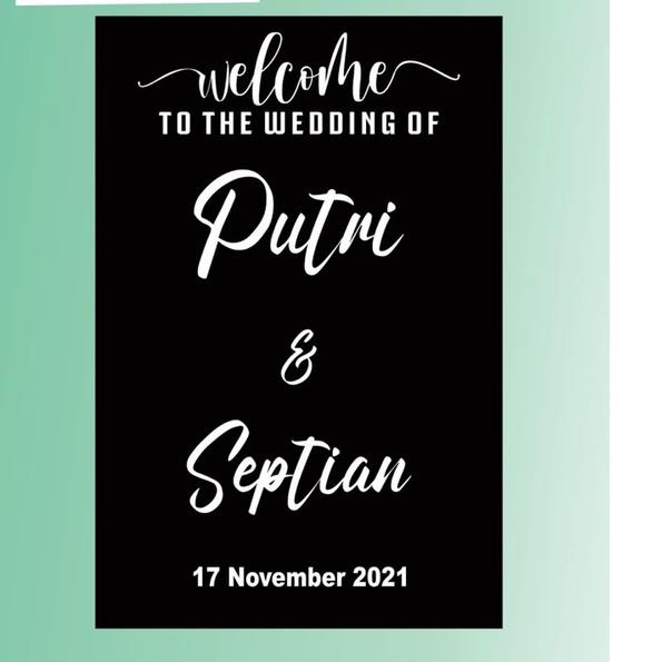 

✔ CUTTING STICKER WELCOME WEDDING/ENGAGEMENT Miliki