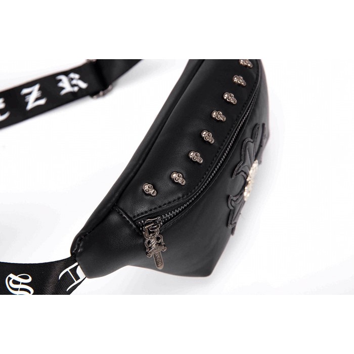 Tas Selempang Kulit Tas Pria Mini Waistbag import kulit hitam cross original