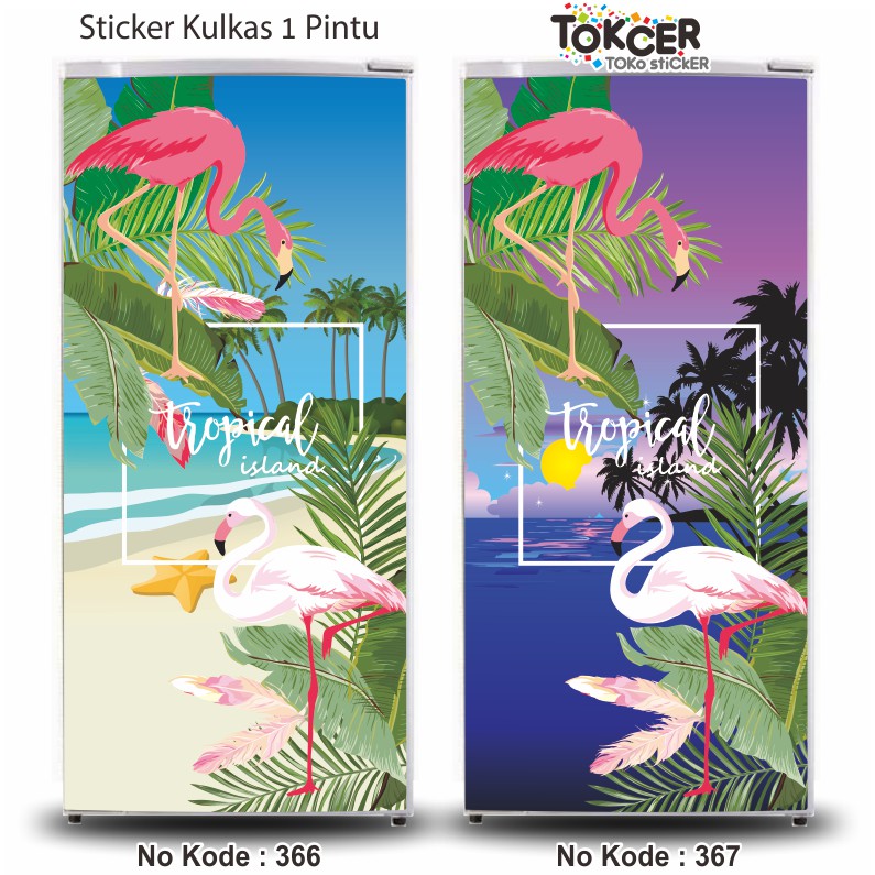 Stiker Kulkas 1 dan 2 Pintu FLAMINGO