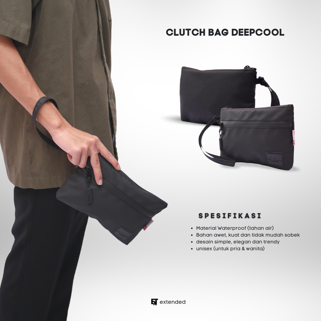 Clutch Bag Pria Wanita Waterproof Tas Tangan Pria Wanita Anti Air Handbag Waterproof Extended Deepcool