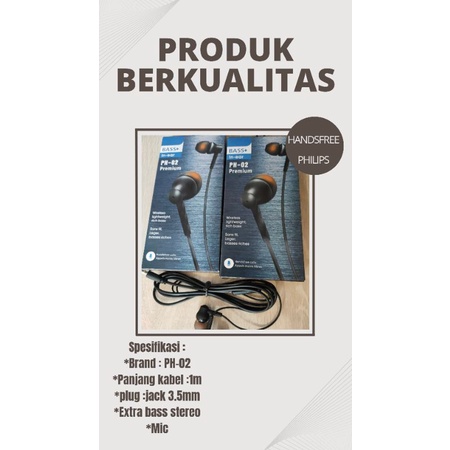 Headset Philips PH-02 Bass+