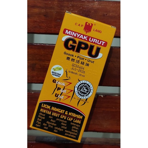 Gpu Lang 30 ML / Pegal Linu / Nyeri Sendi / Sakit Punggung / Keseleo dan Memar