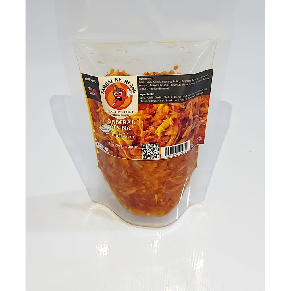 Sambal Ny. Huang 250gr, Asli 100% Baby Tuna Pedas Gila, Home Made