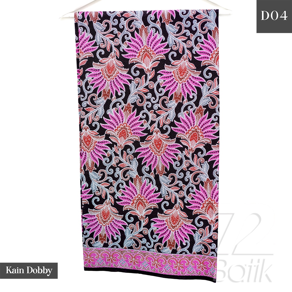 KAIN BATIK PREMIUM Bahan Dobby Motif Kembang Citra Warna Orange Hitam 724148 Cap 72 Jarik Jarit Samping Kebat Panjang Batik Dobby Modern Premium Bahan Seragam Batik Pernikahan Kantor Keluarga Murah Kamen Jadi Batik Bali Lembaran