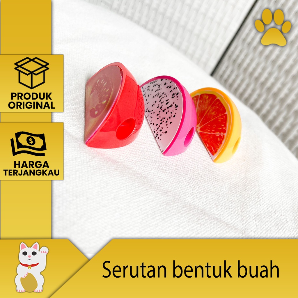 

[Luckyfortuna88] rautan bentuk buah serutan bentuk buah alat tulis kantor alat tulis sekolah perlengkapan sekolah rautan buah lucu murah kualitas premium