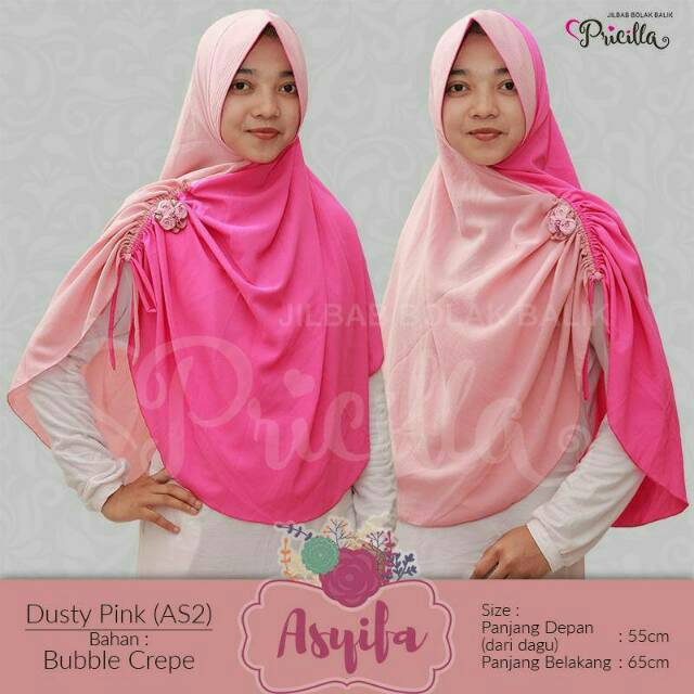 Jual Jilbab Serut Bolak-balik JBB Pricilla Asyifa AS2 | Shopee Indonesia