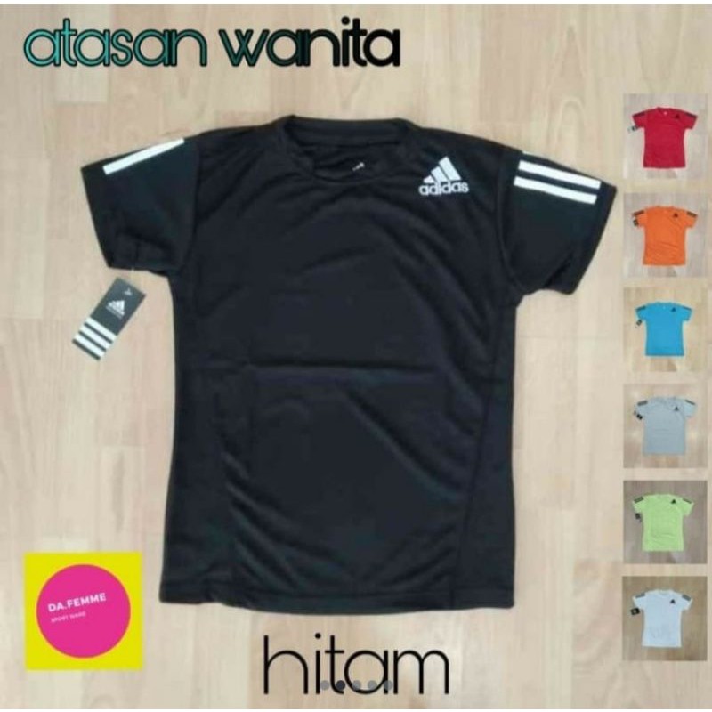 atasan jersey baju kaos fitnes lari gym olahraga SENAM WANITA TERMURAH