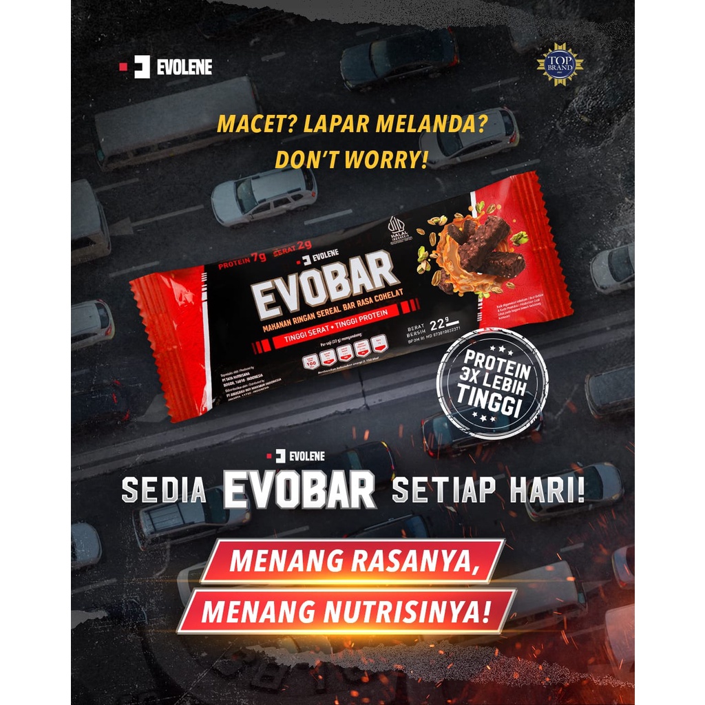 Evolene - Evobar Coklat Tinggi Serat + Tinggi Protein Evo Bar Surabaya Evolen