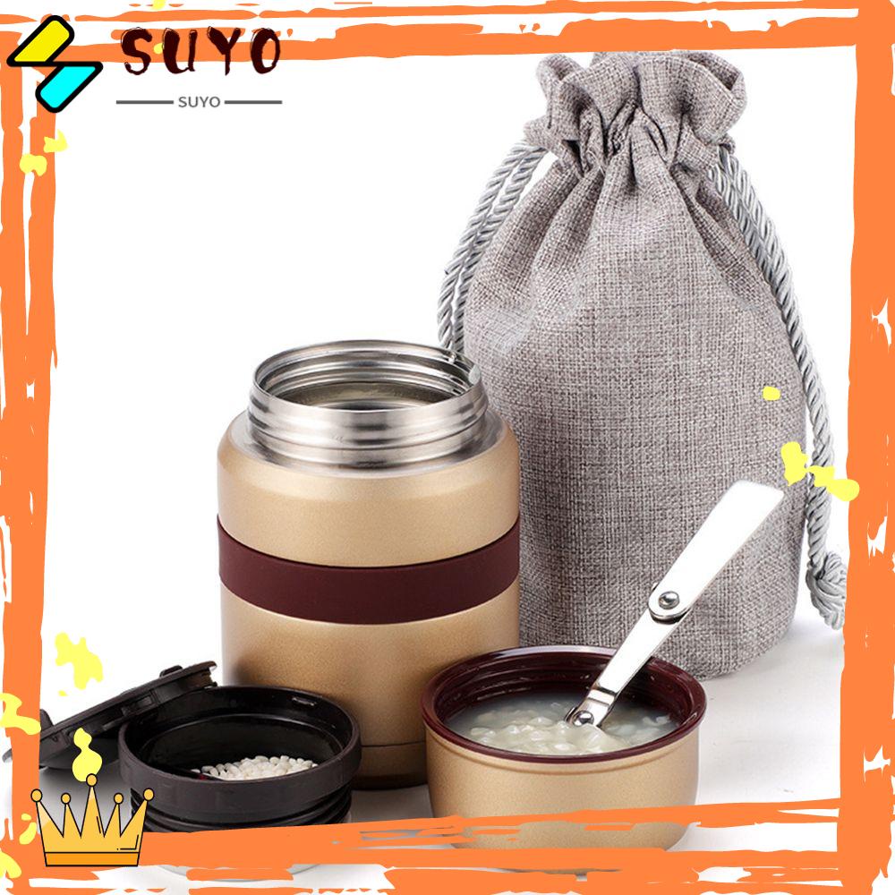 Suyo Botol Termos Vacuum Bahan Stainless Steel Untuk Penyimpanan Makanan / Air