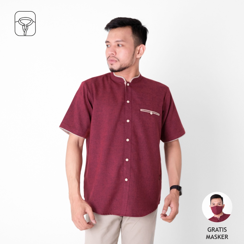 Kemeja Koko | Baju Koko | Kemko (Mufatih) Cokelat Muda