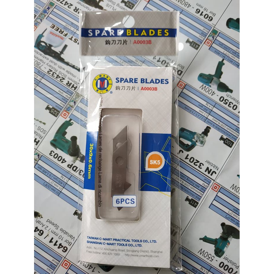 

Isi Refill Cutter Acrylic 6 pcs - Reffill Pisau Akrilik C-Mart CMART