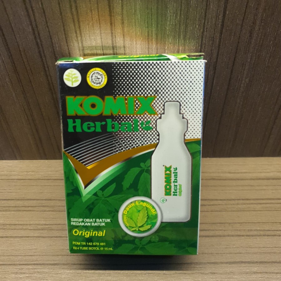 Komik Herbal Sirup Obat Batuk Redakan Batuk Original 4 Tube x 15 Ml