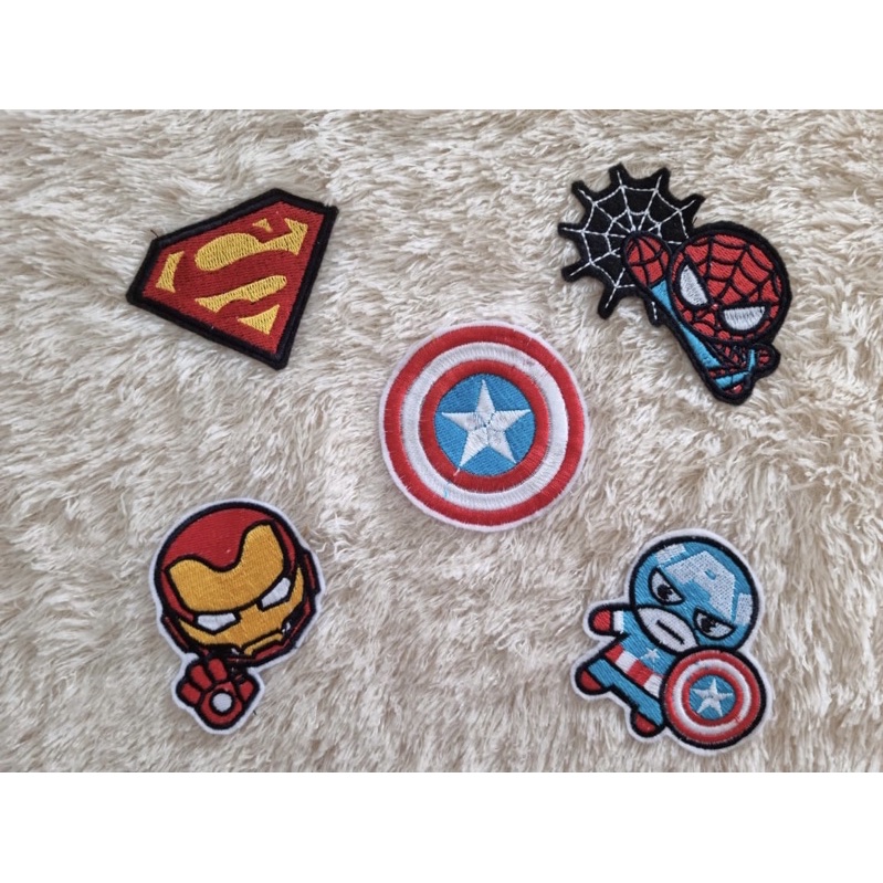 Patch Bordir Jahit Superhero Ironman / Spiderman / Captain America