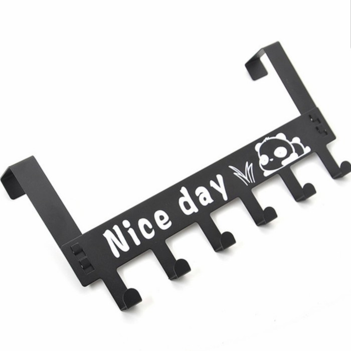 

Gantungan NICE DAY 6 Kait Gantungan Baju Celana Dasi Tanpa Paku Bor - NICEDAY Hitam