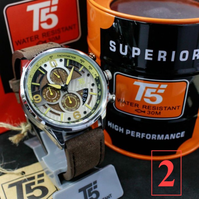 Jam Tangan Pria T5 H3656 T5 H 3656 original chronograph bergaransi free tin box