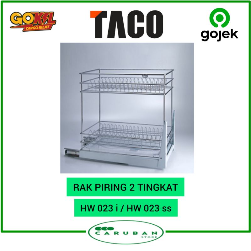 HW023i HW023ss / Rak Piring 2 Susun Taco / Rak Piring Bawah Kitchen Set / HW-023ss Stainless Steel d