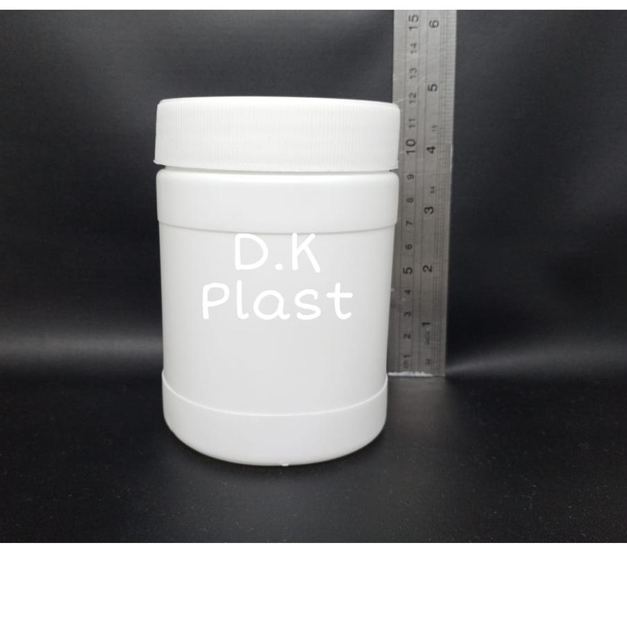 ► Pot Lurus Botol Lem Fox 500gr / Botol HDPE Jar Fox Botol Plastik Toples bulat isi 10pc ◌