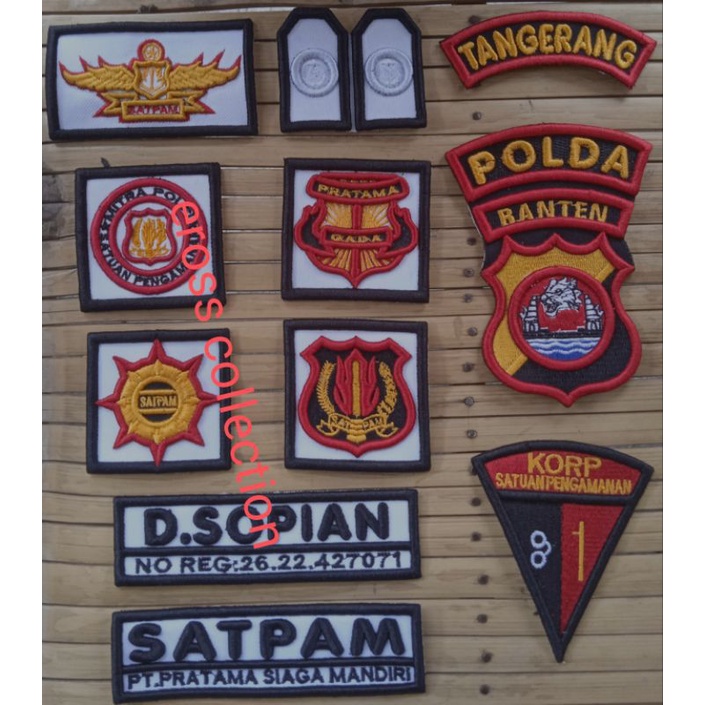 bordir atribut satpam security timbul