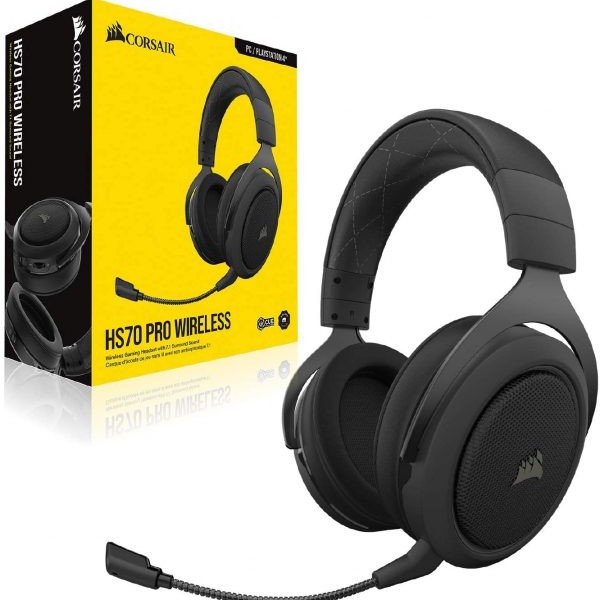 Corsair HS70 PRO Wireless Gaming Headset 7.1 Surround Sound - Carbon