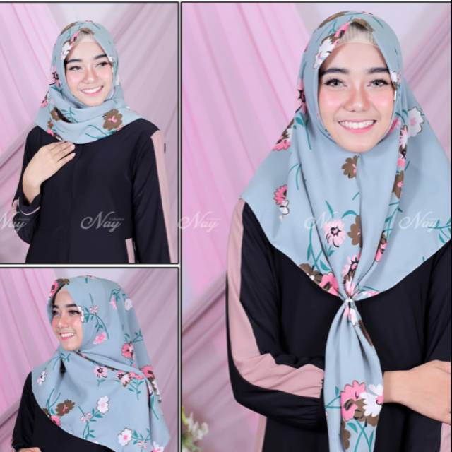 Segitiga instan motif nakiya/jilbab segitiga instan/segiempat instan/segitiga instan motif hijab