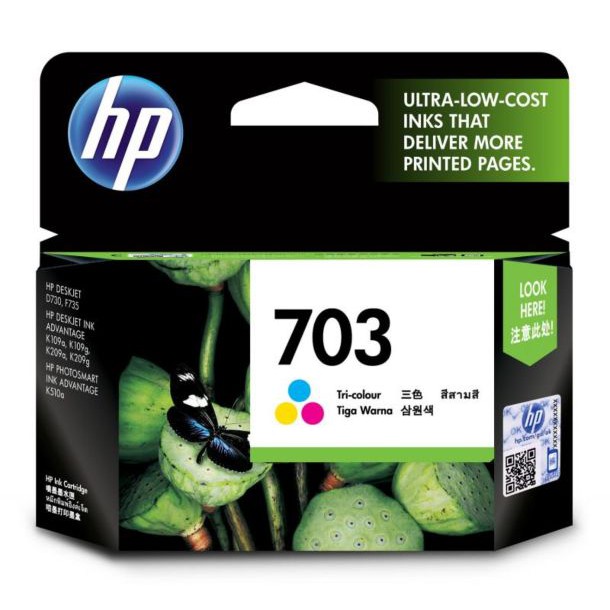 Cartridge HP 703 Tri Colour Tinta Warna Printer HP Original