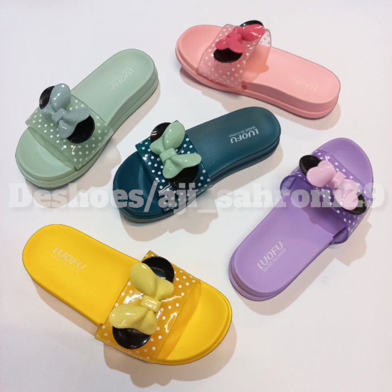 Sandal selop jelly anak cewek | Luofu E-7159