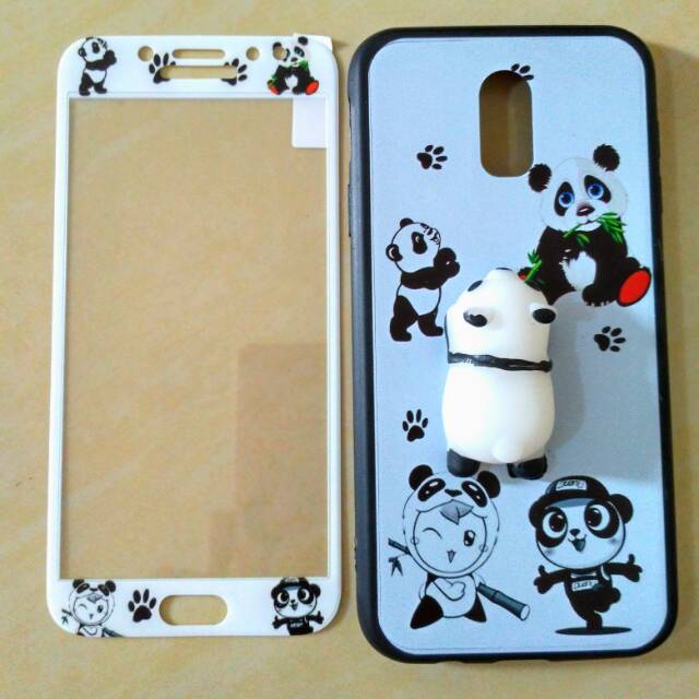 Case 360 + squishy + tempered glass samsung j7 pro j730