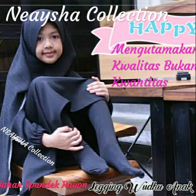 Legging wudhu anak bahan spandek rayon super