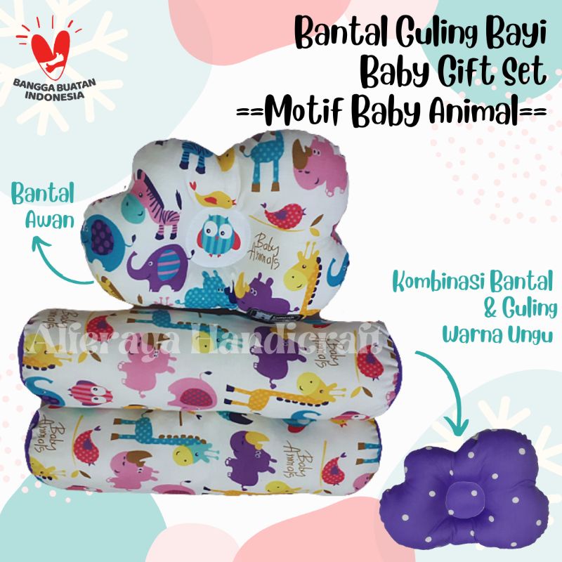 Bantal Guling Bayi / Baby Gift Set Newborn / Kado Bayi-Baby Animal Awan