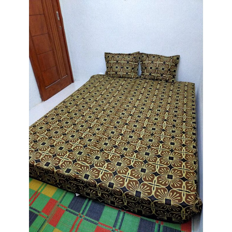 sprei batik sogan kembang#sprei batik Pekalongan#sprei murah