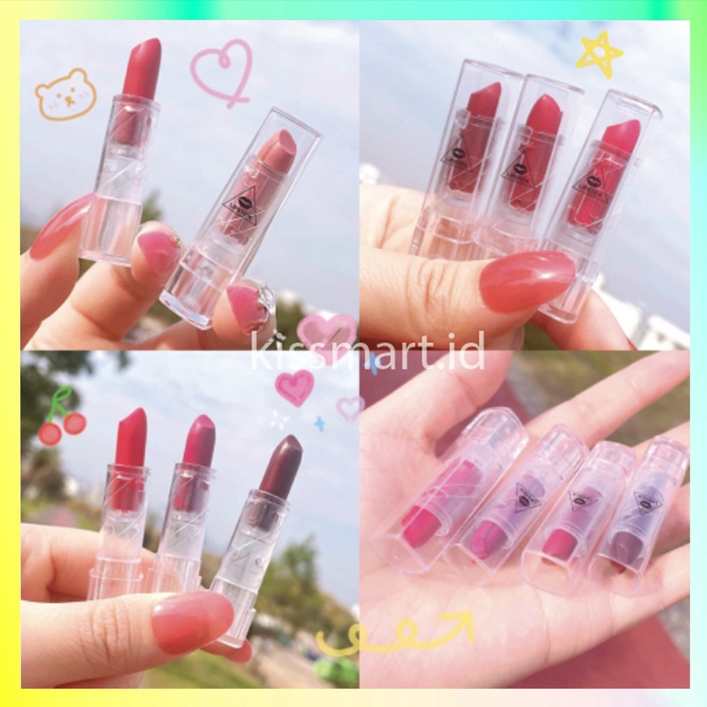 Transparant Tube Lipstik Velvet Matte Lip Glaze Lipstick Brightens and moisturizes the lips TD007