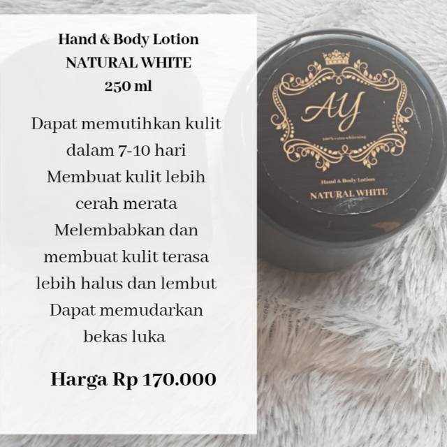Hand & Body Lotion Natural White 250gram