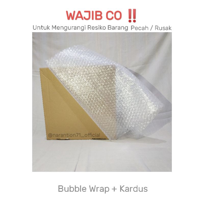 

PACKING TAMBAHAN BUBBLE WRAP + KARDUS