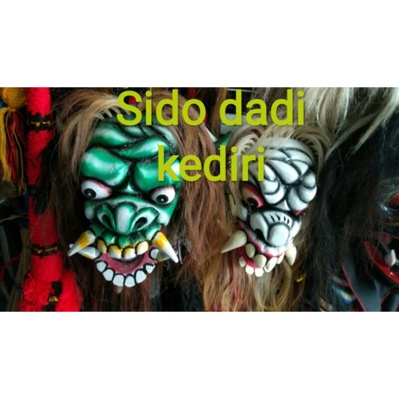 topeng gedruk huto ijo gedrok Barongan devil kayu