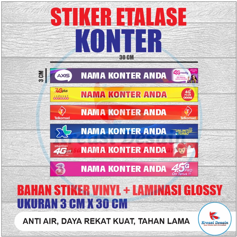 

STIKER ETALASE KONTER