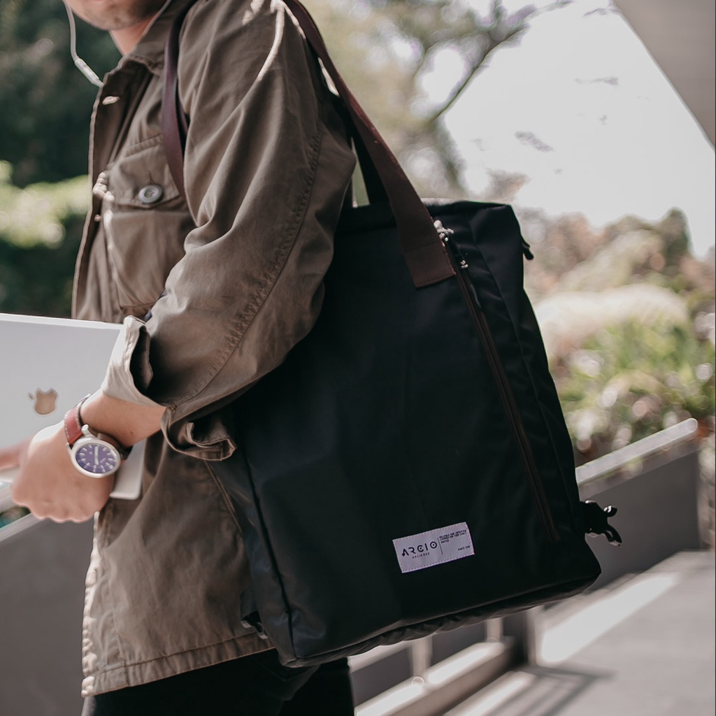 Xcloud x Arcio Tas Ransel Casual Pria Kaito Black (FREE RAINCOVER)