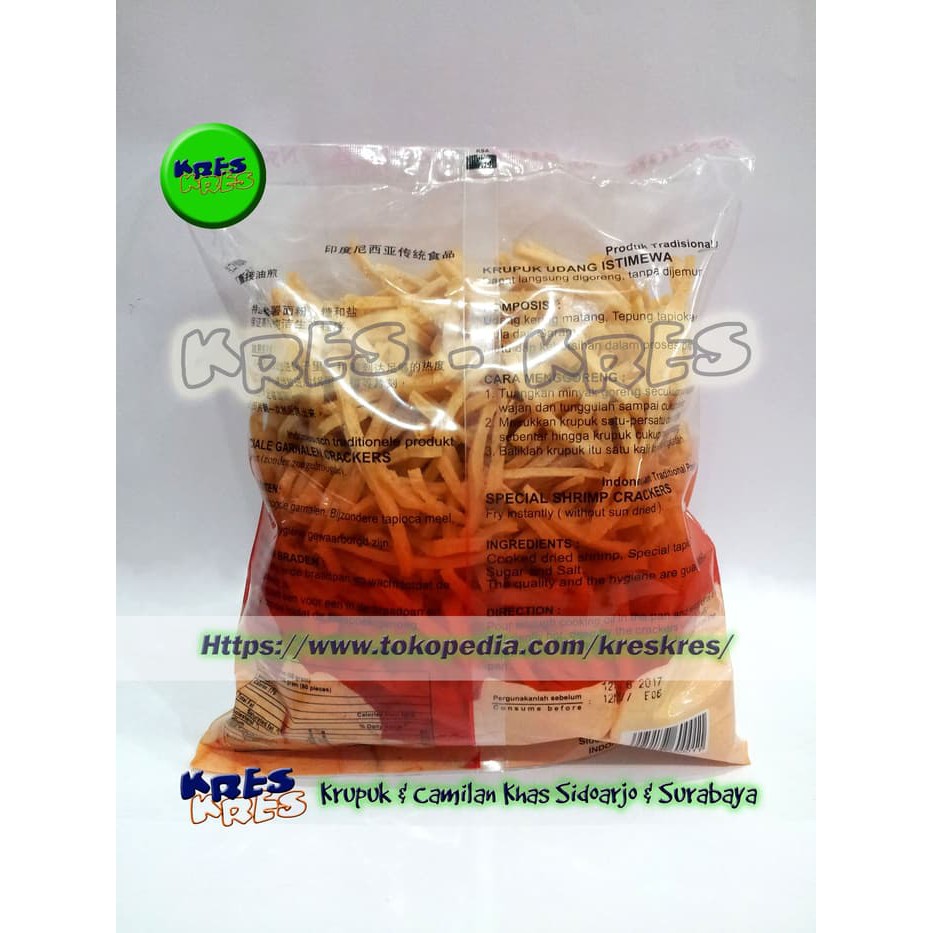 

Krupuk / Kripik Cracker Udang Stik Ny. Siok / Saerah Sidoarjo - 500gr