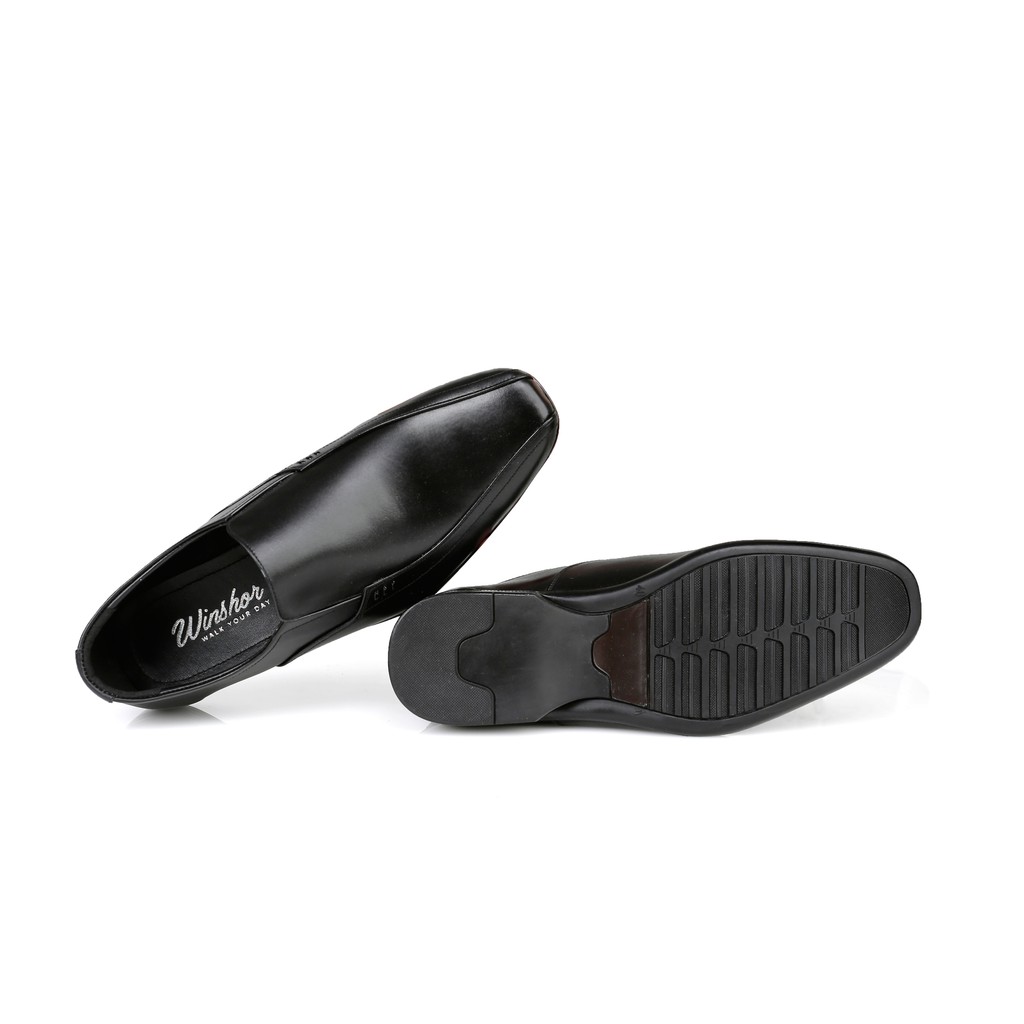 Sepatu Pantofel Pria Slip on - Winshor - 7808 - Benedict - Black