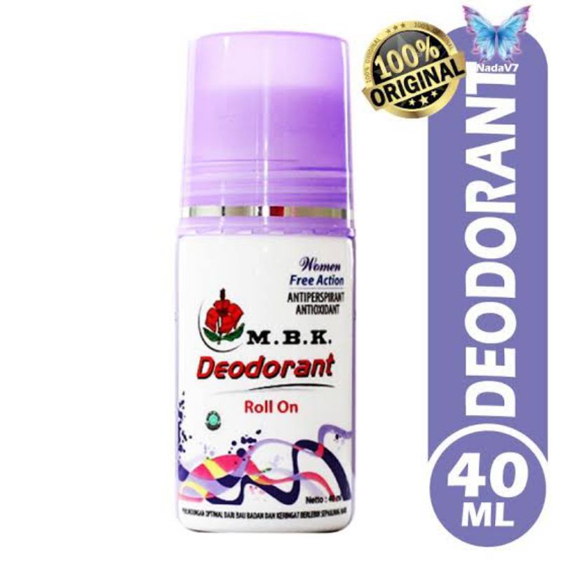 ORIGINAL M.B.K. DEODORANT ROLL ON 40 ML / DEODORANT MBK ROLL ON WOMEN UNGU