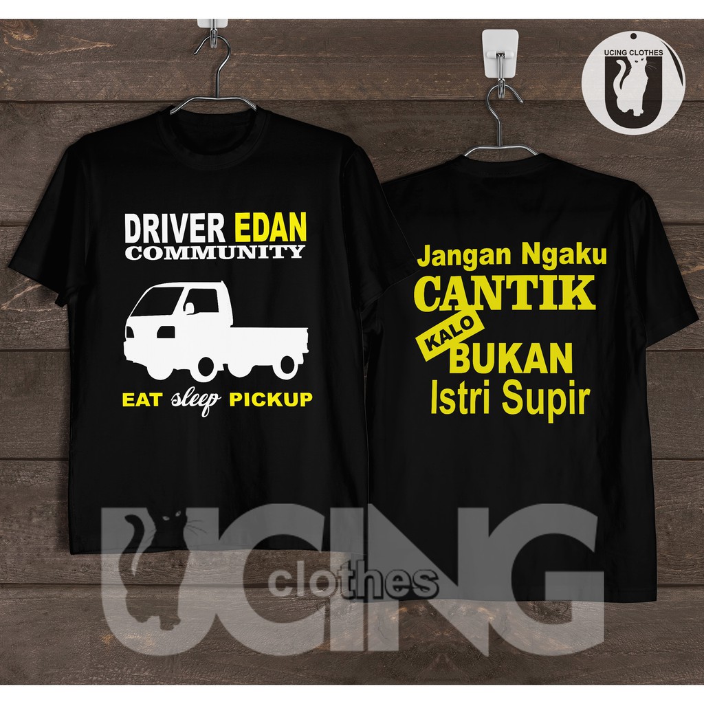 Kaos Baju Driver Edan Community Eat Sleep Pickup Kaos Komunitas