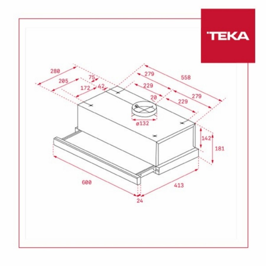 Cooker Hood Built-in Telescopic Teka TL 6310 Stainless 60 cm