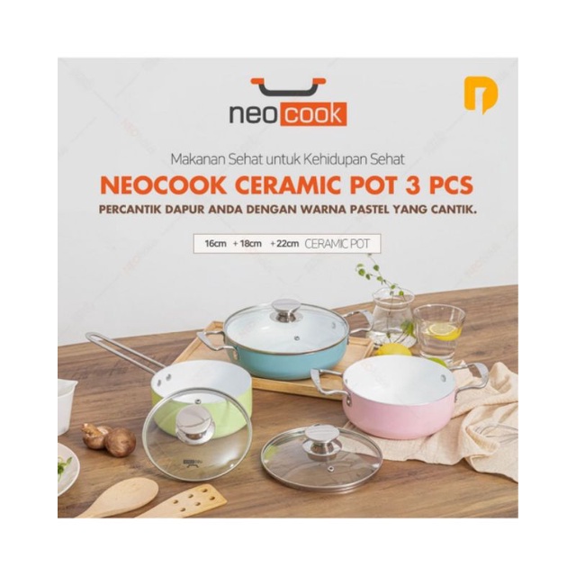 Neo Cook Ceramik Pot Induction 3pcs