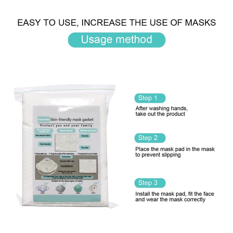 Termurah Filter Masker Anti Virus Refill Masker Gasket Pad Mask Disposable Mask